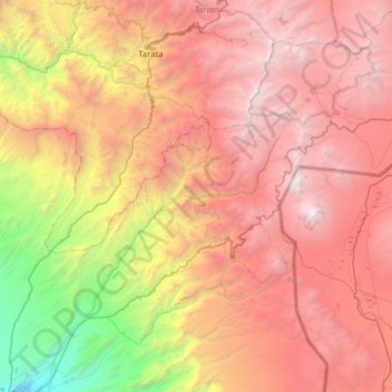 Carte topographique Palca, altitude, relief