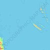 Carte topographique Nouvelle-Calédonie (zone économique exclusive), altitude, relief