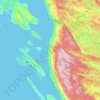 Carte topographique Grad Senj, altitude, relief