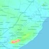 Carte topographique Bhogapuram, altitude, relief