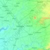 Carte topographique Vadodara District, altitude, relief