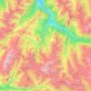 Carte topographique Massif des Arves, altitude, relief