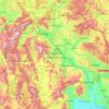 Carte topographique Macédoine du Nord, altitude, relief
