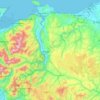 Carte topographique Conwy, altitude, relief