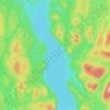 Carte topographique Lac aux Écorces, altitude, relief