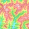 Carte topographique Lladorre, altitude, relief