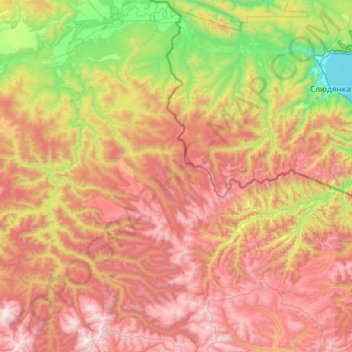 Carte topographique сельское поселение Торы, altitude, relief