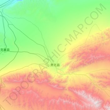 Carte topographique 党城湾镇, altitude, relief