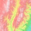 Carte topographique Municipio de Tilcara, altitude, relief