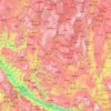 Carte topographique 玉溪市, altitude, relief