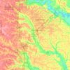 Carte topographique Caroline County, altitude, relief