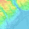 Carte topographique Lymington and Pennington, altitude, relief