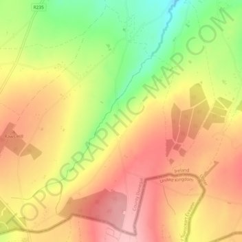 Carte topographique Alt Upper, altitude, relief