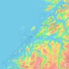Carte topographique Bodø, altitude, relief