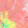 Carte topographique Colorado River, altitude, relief