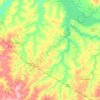 Carte topographique Glicério, altitude, relief