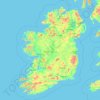 Carte topographique Ireland, altitude, relief