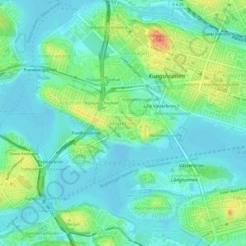 Carte topographique Marieberg, altitude, relief