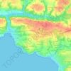 Carte topographique Primelin, altitude, relief