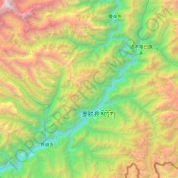Carte topographique 德兴乡, altitude, relief