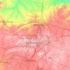 Carte topographique Gauteng, altitude, relief