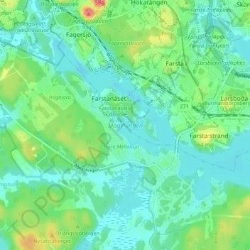 Carte topographique Magelungen, altitude, relief