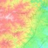 Carte topographique Hays County, altitude, relief
