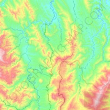 Carte topographique Campanilla, altitude, relief