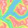 Carte topographique Geirangerfjorden, altitude, relief