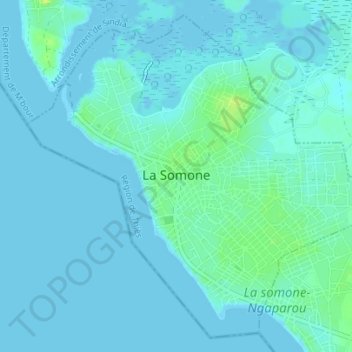 Carte topographique La Somone, altitude, relief