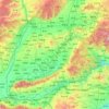Carte topographique 运城市, altitude, relief