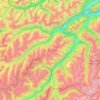 Carte topographique Bezirk Landeck, altitude, relief