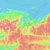 Carte topographique Pictou County, altitude, relief
