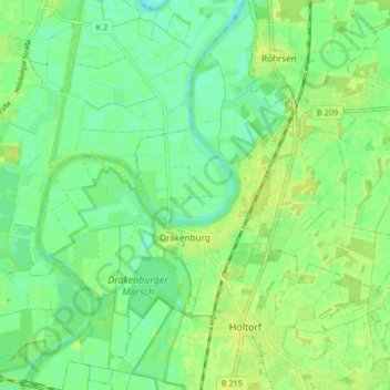 Carte topographique 31623, altitude, relief
