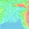 Carte topographique Bangladesh, altitude, relief