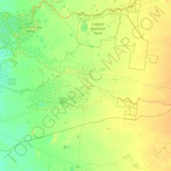 Carte topographique Maude, altitude, relief