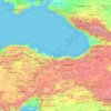 Carte topographique Black Sea Region, altitude, relief