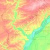 Carte topographique Fulton County, altitude, relief