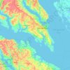 Carte topographique Saint Mary's County, altitude, relief