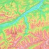 Carte topographique Bezirk Schwaz, altitude, relief