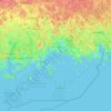 Carte topographique Kotkan–Haminan seutukunta, altitude, relief