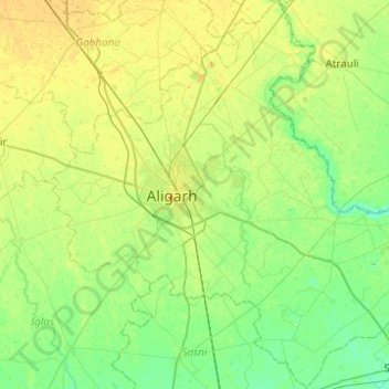 Carte topographique Koil, altitude, relief