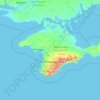 Carte topographique Автономная Республика Крым, altitude, relief