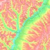 Carte topographique Дворічанська селищна громада, altitude, relief