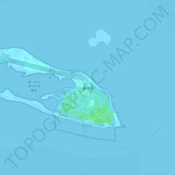 Carte topographique 東沙島, altitude, relief