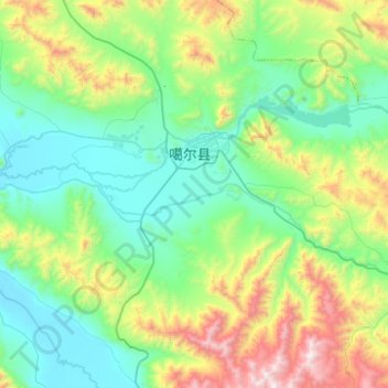 Carte topographique 狮泉河镇, altitude, relief