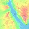 Carte topographique Gulf of Suez, altitude, relief