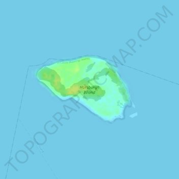 Carte topographique Horsburgh Island, altitude, relief