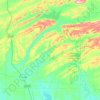 Carte topographique Pushmataha County, altitude, relief