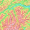 Carte topographique Bezirk Imst, altitude, relief